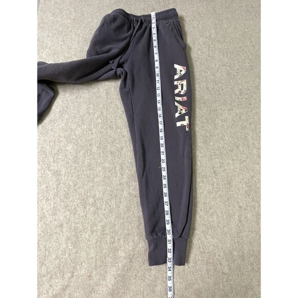 ARIAT R.E.A.L. Womens Grey Floral Ariat Logo Jogger Sweatpants Size XS - Picture 7 of 9